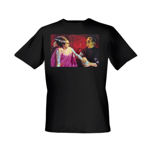 Basil Gogos Bride And Frankenstein T-Shirt